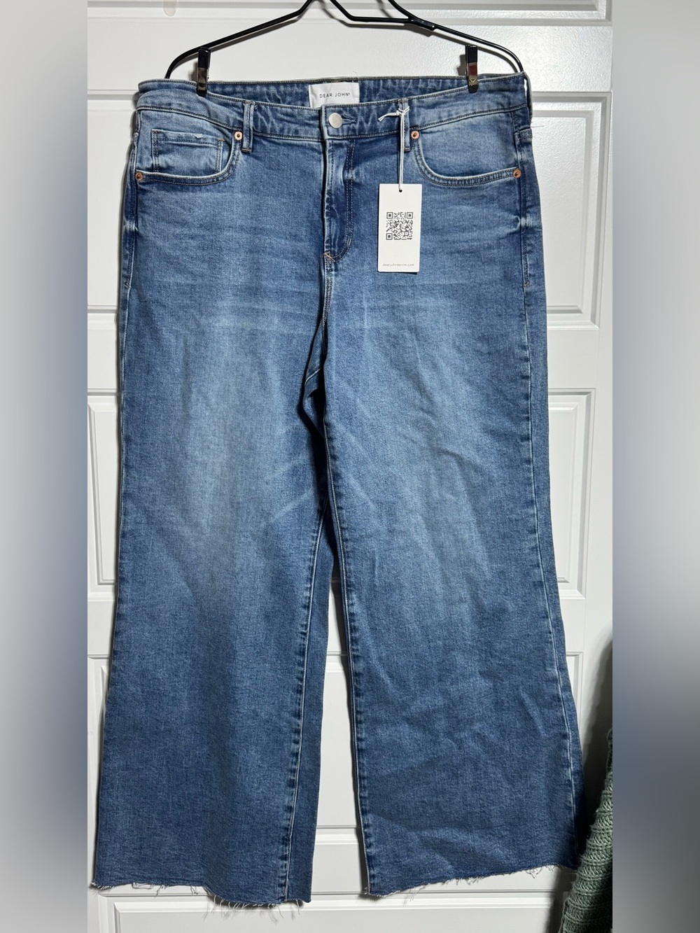 NWT Dear John Fiona Wide-Leg Jeans in Medium Blue Wash